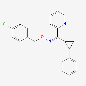 molecular formula C22H19ClN2O B2997926 (2-phenylcyclopropyl)(2-pyridinyl)methanone O-(4-chlorobenzyl)oxime CAS No. 338749-08-9
