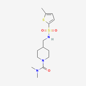 N,N-dimethyl-4-((5-methylthiophene-2-sulfonamido)methyl)piperidine-1-carboxamide
