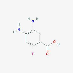 molecular formula C7H7FN2O2 B2997941 4,5-Diamino-2-fluorobenzoic acid CAS No. 1379099-19-0