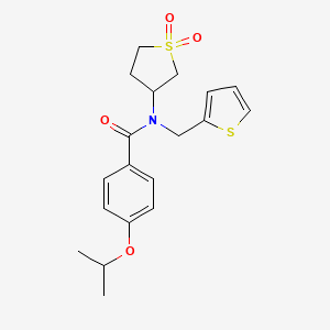 N-(1,1-dioxothiolan-3-yl)-4-propan-2-yloxy-N-(thiophen-2-ylmethyl)benzamide