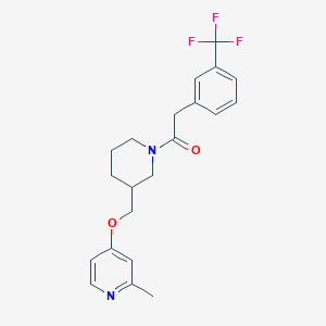 1-[3-[(2-Methylpyridin-4-yl)oxymethyl]piperidin-1-yl]-2-[3-(trifluoromethyl)phenyl]ethanone
