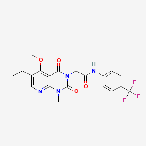 2-(5-ethoxy-6-ethyl-1-methyl-2,4-dioxo-1,2-dihydropyrido[2,3-d]pyrimidin-3(4H)-yl)-N-(4-(trifluoromethyl)phenyl)acetamide