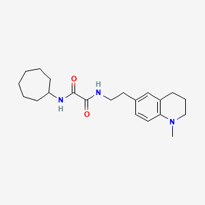 B2997953 N1-cycloheptyl-N2-(2-(1-methyl-1,2,3,4-tetrahydroquinolin-6-yl)ethyl)oxalamide CAS No. 946281-42-1