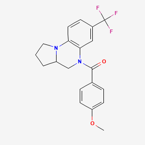 (4-methoxyphenyl)[7-(trifluoromethyl)-2,3,3a,4-tetrahydropyrrolo[1,2-a]quinoxalin-5(1H)-yl]methanone