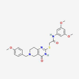 N-(3,5-dimethoxyphenyl)-2-((6-(4-methoxybenzyl)-4-oxo-3,4,5,6,7,8-hexahydropyrido[4,3-d]pyrimidin-2-yl)thio)acetamide