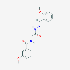 (E)-3-methoxy-N-(2-(2-(2-methoxybenzylidene)hydrazinyl)-2-oxoethyl)benzamide