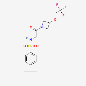 4-(tert-butyl)-N-(2-oxo-2-(3-(2,2,2-trifluoroethoxy)azetidin-1-yl)ethyl)benzenesulfonamide