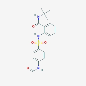 molecular formula C19H23N3O4S B299797 N-TERT-BUTYL-2-(4-ACETAMIDOBENZENESULFONAMIDO)BENZAMIDE 