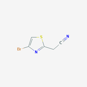 molecular formula C5H3BrN2S B2997986 2-(4-Bromo-1,3-thiazol-2-yl)acetonitrile CAS No. 1824063-21-9