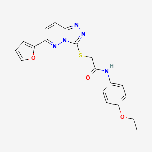 molecular formula C19H17N5O3S B2997994 N-(4-ethoxyphenyl)-2-[[6-(furan-2-yl)-[1,2,4]triazolo[4,3-b]pyridazin-3-yl]sulfanyl]acetamide CAS No. 894067-05-1