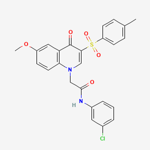 molecular formula C25H21ClN2O5S B2998007 N-(3-chlorophenyl)-2-(6-methoxy-4-oxo-3-tosylquinolin-1(4H)-yl)acetamide CAS No. 902278-81-3