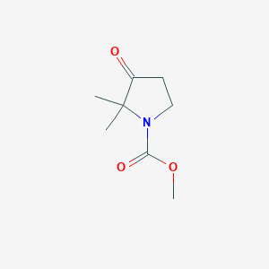molecular formula C8H13NO3 B2998010 Methyl 2,2-dimethyl-3-oxopyrrolidine-1-carboxylate CAS No. 77130-93-9