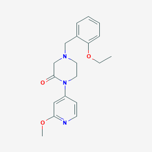 molecular formula C19H23N3O3 B2998020 4-[(2-Ethoxyphenyl)methyl]-1-(2-methoxypyridin-4-yl)piperazin-2-one CAS No. 2380080-43-1