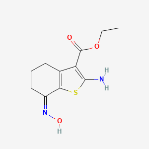 ethyl (7Z)-2-amino-7-(hydroxyimino)-4,5,6,7-tetrahydro-1-benzothiophene-3-carboxylate