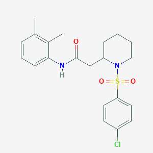 molecular formula C21H25ClN2O3S B2998030 2-(1-((4-chlorophenyl)sulfonyl)piperidin-2-yl)-N-(2,3-dimethylphenyl)acetamide CAS No. 941911-03-1