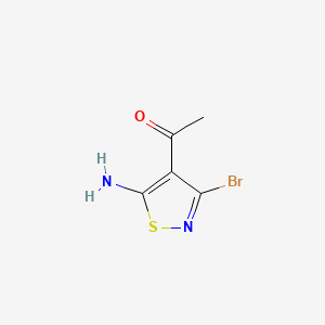 molecular formula C5H5BrN2OS B2998031 1-(5-Amino-3-bromo-isothiazol-4-yl)-ethanone CAS No. 58955-43-4