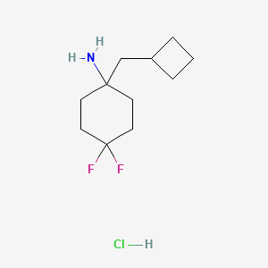 1-(Cyclobutylmethyl)-4,4-difluorocyclohexan-1-amine hydrochloride