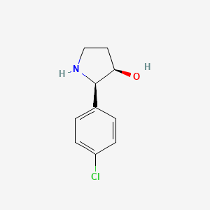 molecular formula C10H12ClNO B2998057 rac-(2R,3R)-2-(4-chlorophenyl)pyrrolidin-3-ol CAS No. 1909286-66-3
