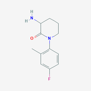 molecular formula C12H15FN2O B2998081 3-Amino-1-(4-fluoro-2-methylphenyl)piperidin-2-one CAS No. 1315365-20-8