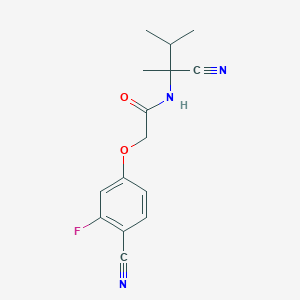 molecular formula C15H16FN3O2 B2998082 N-(1-cyano-1,2-dimethylpropyl)-2-(4-cyano-3-fluorophenoxy)acetamide CAS No. 1355826-49-1