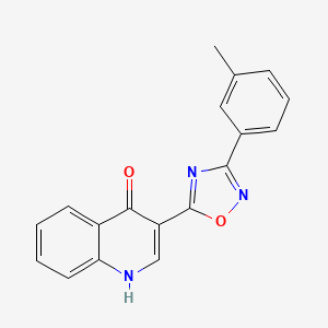 molecular formula C18H13N3O2 B2998086 3-(3-(m-tolyl)-1,2,4-oxadiazol-5-yl)quinolin-4(1H)-one CAS No. 1260708-23-3