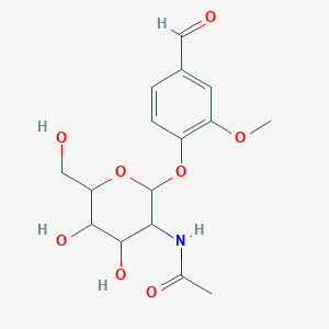 B2998120 N-[2-(4-formyl-2-methoxyphenoxy)-4,5-dihydroxy-6-(hydroxymethyl)oxan-3-yl]acetamide CAS No. 1093407-01-2