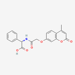 molecular formula C20H17NO6 B2998172 (2S)-({[(4-methyl-2-oxo-2H-chromen-7-yl)oxy]acetyl}amino)(phenyl)acetic acid CAS No. 1243062-50-1