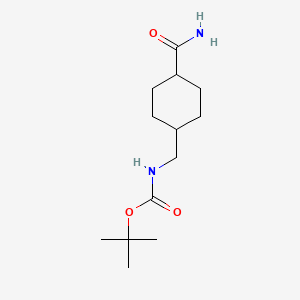 molecular formula C13H24N2O3 B2998184 trans-(4-Boc-aminomethyl)-cyclohexanecarboxamide CAS No. 749866-15-7