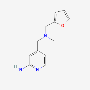 molecular formula C13H17N3O B2998188 4-({[(furan-2-yl)methyl](methyl)amino}methyl)-N-methylpyridin-2-amine CAS No. 1462888-75-0