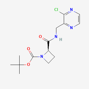 molecular formula C14H19ClN4O3 B2998218 Tert-butyl (2R)-2-[(3-chloropyrazin-2-yl)methylcarbamoyl]azetidine-1-carboxylate CAS No. 2196868-26-3