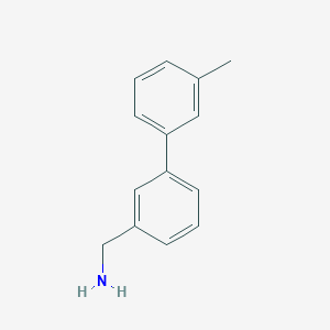 molecular formula C14H15N B2998246 [3-(3-Methylphenyl)phenyl]methanamine CAS No. 1176552-92-3