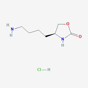 (4S)-4-(4-Aminobutyl)-1,3-oxazolidin-2-one;hydrochloride