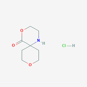 4,9-Dioxa-1-azaspiro[5.5]undecan-5-one hydrochloride