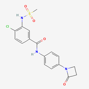 4-chloro-3-methanesulfonamido-N-[4-(2-oxoazetidin-1-yl)phenyl]benzamide