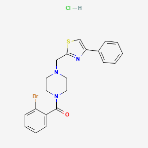 (2-Bromophenyl)(4-((4-phenylthiazol-2-yl)methyl)piperazin-1-yl)methanone hydrochloride