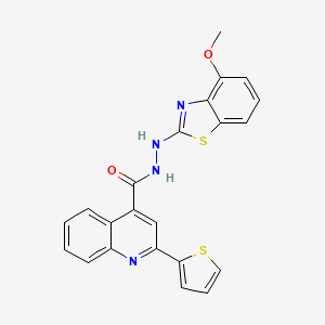 N'-(4-methoxybenzo[d]thiazol-2-yl)-2-(thiophen-2-yl)quinoline-4-carbohydrazide