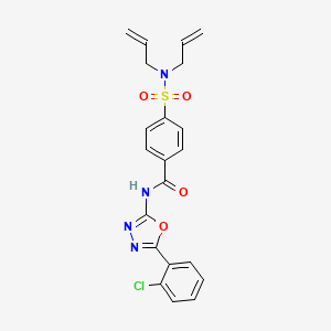N-(5-(2-chlorophenyl)-1,3,4-oxadiazol-2-yl)-4-(N,N-diallylsulfamoyl)benzamide