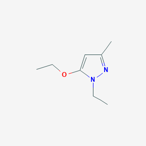 molecular formula C8H14N2O B2998285 5-ethoxy-1-ethyl-3-methyl-1H-pyrazole CAS No. 2248373-20-6