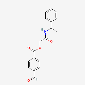 [2-Oxo-2-(1-phenylethylamino)ethyl] 4-formylbenzoate