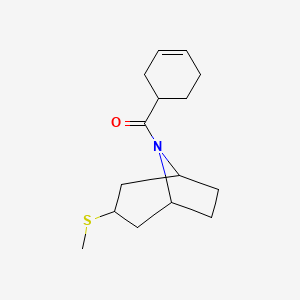 cyclohex-3-en-1-yl((1R,5S)-3-(methylthio)-8-azabicyclo[3.2.1]octan-8-yl)methanone