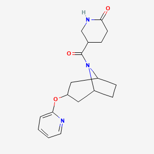 5-((1R,3s,5S)-3-(pyridin-2-yloxy)-8-azabicyclo[3.2.1]octane-8-carbonyl)piperidin-2-one