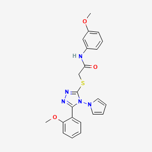 N-(3-methoxyphenyl)-2-((5-(2-methoxyphenyl)-4-(1H-pyrrol-1-yl)-4H-1,2,4-triazol-3-yl)thio)acetamide