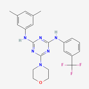 N-(3,5-dimethylphenyl)-6-(morpholin-4-yl)-N'-[3-(trifluoromethyl)phenyl]-1,3,5-triazine-2,4-diamine
