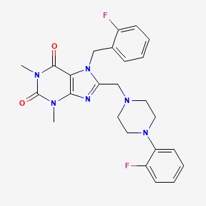 7-(2-fluorobenzyl)-8-{[4-(2-fluorophenyl)piperazin-1-yl]methyl}-1,3-dimethyl-3,7-dihydro-1H-purine-2,6-dione