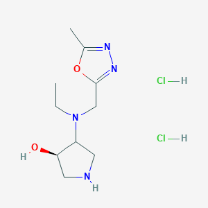 (3R)-4-{ethyl[(5-methyl-1,3,4-oxadiazol-2-yl)methyl]amino}pyrrolidin-3-ol dihydrochloride