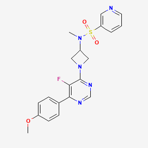 N-[1-[5-Fluoro-6-(4-methoxyphenyl)pyrimidin-4-yl]azetidin-3-yl]-N-methylpyridine-3-sulfonamide