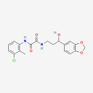 N1-(3-(benzo[d][1,3]dioxol-5-yl)-3-hydroxypropyl)-N2-(3-chloro-2-methylphenyl)oxalamide