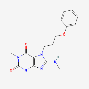 1,3-dimethyl-8-(methylamino)-7-(3-phenoxypropyl)-1H-purine-2,6(3H,7H)-dione