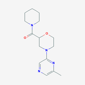 molecular formula C15H22N4O2 B2998360 [4-(6-Methylpyrazin-2-yl)morpholin-2-yl]-piperidin-1-ylmethanone CAS No. 2415462-77-8