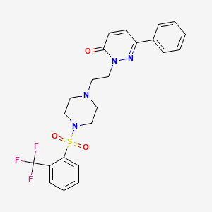 6-phenyl-2-(2-(4-((2-(trifluoromethyl)phenyl)sulfonyl)piperazin-1-yl)ethyl)pyridazin-3(2H)-one